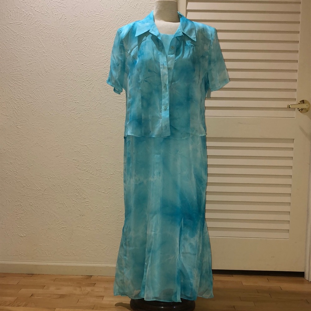 Blue Turquoise Maxi Dress